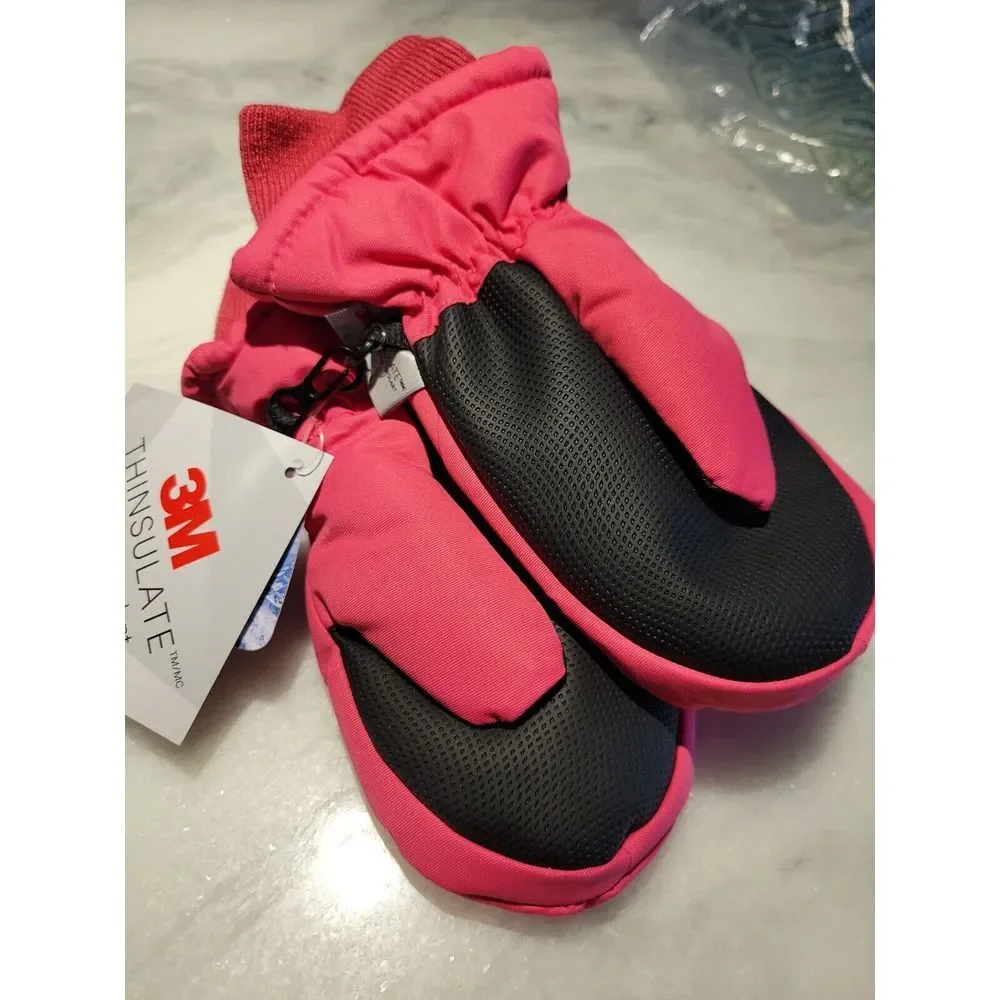 Girls' Winter Gloves Ski Mittens 3M Thinsulate Insulated Heated Glove Sz M(4-6y)